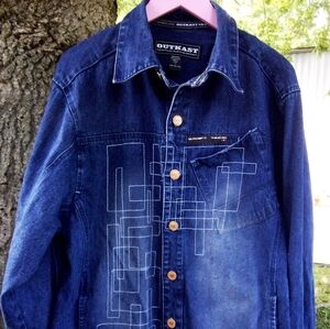 Vintage OutKast Size Large Denim Jean Jacket